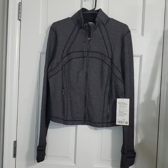 NWT Lululemon Define Cropped Jacket Herringbone Sz 12 BLACK